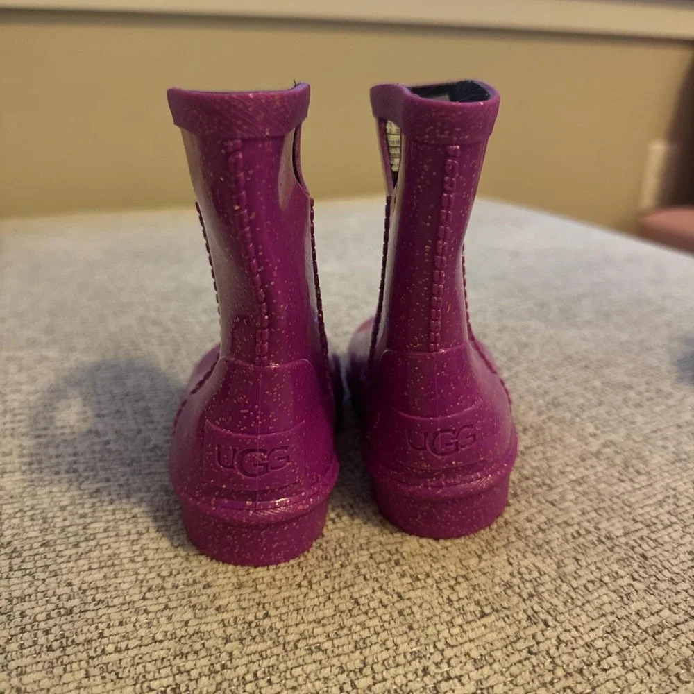 Ugg pink glitter rain boots